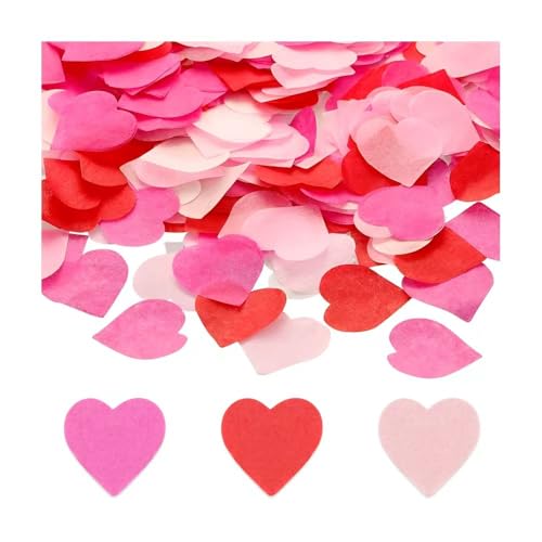 HMCEY Herz Konfetti Hochzeit 2.5 CM,Streudeko Herzen Geburtstag,Heart Confetti Wedding,Tischdeko Konfetti Papier,Romantisch Konfettis zum Basteln,Konfettis Biologisch Abbaubar für Valentinstag HMCEY Herz Konfetti Hochzeit 2.5 CM,Streudeko Herzen Geburtstag,Heart Confetti Wedding,Tischdeko Konfetti Papier,Romantisch Konfettis zum Basteln,Konfettis Biologisch Abbaubar für Valentinstag von HMCEY