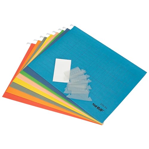 HMF 250460 Hängeregister Mappen für Dokumente | 8er Set | DIN A4 | 31,4 x 24 cm | Bunt von HMF