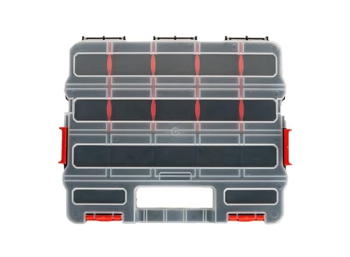 Werkzeugkoffer leer Organizer S Sortierbox Set verbindbar Fächer einteilbar 33x27x6cm Box für kleinteile Magazin Schraubenkoffer (10) von HMH