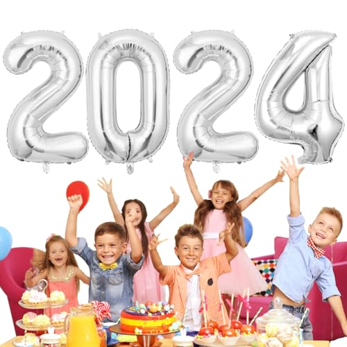 2024 -Ballons - 40 Zoll Folienballons | Multifunktionale, langlebige, große 2024-Folienballons mit Zahlen für die Jubiläumsdekoration Hmltd von HMLTD