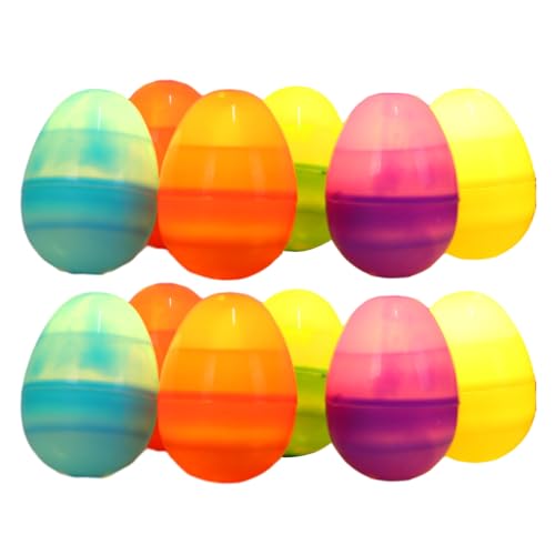 HMLTD LED-Ostereierkerze,Ostern-LED-Ei - 12 Stück Eiersuche-Partydekorationen - Spielzeug für Ostereier, Osterkörbchenfüller, im Dunkeln leuchtendes Partyzubehör, flammenlose Kerzen für die Party von HMLTD
