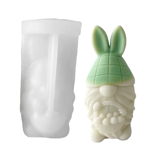 Ostern-Silikonform, Osterzwerg-Hasen-Ei-Kerzenformen, Bastelformen, Epoxidharz-Gussformen Für Heimdekoration, Bastelgips von HMLTD
