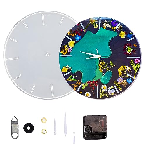 Harz-Uhrformen, 25,4 cm/35,6 cm, römische Ziffern, Uhr, Silikonform mit Mechanismus, Harz-Uhr, Epoxid-Gussformen für DIY-Schmuck, Kunst, Handwerk, Heimdekoration, Geschenk, Wandbehang, Ornamente Harz-Uhrformen, 25,4 cm/35,6 cm, römische Ziffern, Uhr, Silikonform mit Mechanismus, Harz-Uhr, Epoxid-Gussformen für DIY-Schmuck, Kunst, Handwerk, Heimdekoration, Geschenk, Wandbehang, Ornamente von HMTRADE