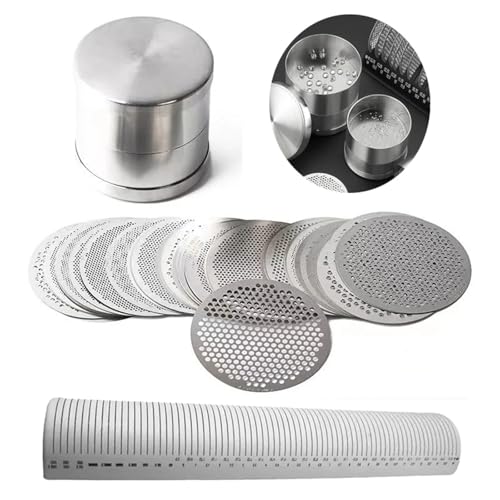 HMWOKPOT 75-teiliges Diamantsortiersieb-Set, Tragbares Edelsteinsieb aus Edelstahl mit Siebplattenhalter für Juweliergeschäfte,80mm Large HMWOKPOT 75-teiliges Diamantsortiersieb-Set, Tragbares Edelsteinsieb aus Edelstahl mit Siebplattenhalter für Juweliergeschäfte,80mm Large von HMWOKPOT