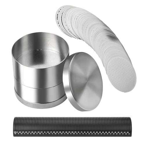HMWOKPOT Professionelles Diamant-Siebset 3 Größen Verfügbar (Durchmesser 48/65/80 Mm) Edelstahl-Edelsteinsieb Für Juweliergeschäfte,80mm Large von HMWOKPOT