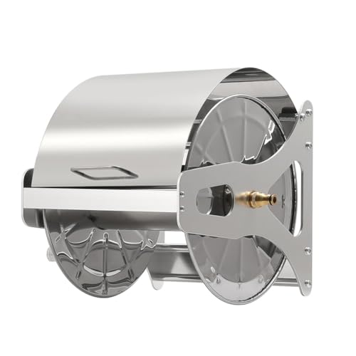 HMWOKPOT Tragbarer Gartenschlauchwagen Aus Edelstahl Für Die Rasenbewässerung, Für Die Autowaschanlage Und Zur Aufbewahrung Von Wasserschläuchen Für Bis Zu 70 M² Schlauchlänge HMWOKPOT Tragbarer Gartenschlauchwagen Aus Edelstahl Für Die Rasenbewässerung, Für Die Autowaschanlage Und Zur Aufbewahrung Von Wasserschläuchen Für Bis Zu 70 M² Schlauchlänge von HMWOKPOT