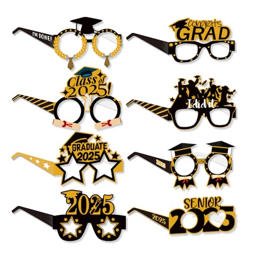 HMYCL Foto-Requisiten, Papierbrillen-Dekoration, Abschlussrequisiten, ausgefallene Partybrille für Glückwünsche, Klasse, Abschlussfeiern, Feiern, Familienabschluss, Partygeschenke, Dekorationen HMYCL Foto-Requisiten, Papierbrillen-Dekoration, Abschlussrequisiten, ausgefallene Partybrille für Glückwünsche, Klasse, Abschlussfeiern, Feiern, Familienabschluss, Partygeschenke, Dekorationen von HMYCL