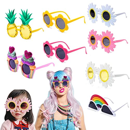 HMYCL Party-Sonnenbrille, 8 Stück, Partyzubehör, Hawaii-Brillen, Party-Requisiten, Partytütenfüller für Erwachsene und Kinder, flippige Brille für Kostüm, Geburtstag, Cosplay-Party HMYCL Party-Sonnenbrille, 8 Stück, Partyzubehör, Hawaii-Brillen, Party-Requisiten, Partytütenfüller für Erwachsene und Kinder, flippige Brille für Kostüm, Geburtstag, Cosplay-Party von HMYCL