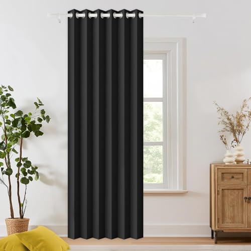 HMYI 100 % Verdunkelungsvorhänge mit Memory-Effekt, Plissee-Vorhänge mit Magnetverschluss, Quetschfalten, Fenstervorhang für Schlafzimmer, Wohnzimmer, Fensterbehandlung, 1 Bahn, B 45 x L 84, Schwarz HMYI 100 % Verdunkelungsvorhänge mit Memory-Effekt, Plissee-Vorhänge mit Magnetverschluss, Quetschfalten, Fenstervorhang für Schlafzimmer, Wohnzimmer, Fensterbehandlung, 1 Bahn, B 45 x L 84, Schwarz von HMYI