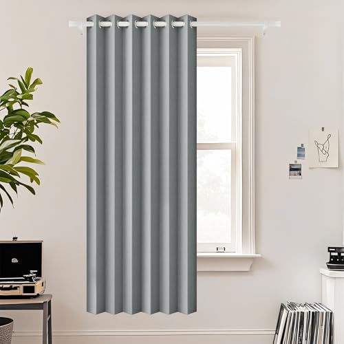 HMYI Vollverdunkelnde Plissee-Vorhänge mit Magnetverschluss, Quetschfaltenvorhang mit Raffhalter, für Wohnzimmer, Schlafzimmer, 1 Panel, B 45 x L 72, Grau HMYI Vollverdunkelnde Plissee-Vorhänge mit Magnetverschluss, Quetschfaltenvorhang mit Raffhalter, für Wohnzimmer, Schlafzimmer, 1 Panel, B 45 x L 72, Grau von HMYI
