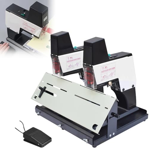 Elektrische Sattelhefter, Flachsattelhefter Ausgestattet mit 1- bis 9-Stufigem Bindedruckknopf und Fußpedalschalter, Bindestärke 40 Blatt, Hefttiefe 100mm, für das Büro,B Elektrische Sattelhefter, Flachsattelhefter Ausgestattet mit 1- bis 9-Stufigem Bindedruckknopf und Fußpedalschalter, Bindestärke 40 Blatt, Hefttiefe 100mm, für das Büro,B von HNBYLMM