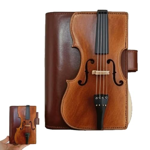 HNGKGJBL 2025 Neues Vintage-Notizbuch aus Violinleder, handgefertigtes nachfüllbares Tagebuch, 200 linierte A5-Seiten, Tagebuch aus PU-Leder, klassisches Musikgeschenk für Musiker und Studenten HNGKGJBL 2025 Neues Vintage-Notizbuch aus Violinleder, handgefertigtes nachfüllbares Tagebuch, 200 linierte A5-Seiten, Tagebuch aus PU-Leder, klassisches Musikgeschenk für Musiker und Studenten von HNGKGJBL
