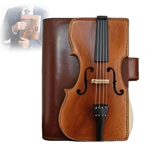 HNGKGJBL 2025 Upgrade Vintage Violine Leder Notizbuch, Retro Journal mit musikalischem Design, Idee für Schriftsteller, Musiker & Träumer HNGKGJBL 2025 Upgrade Vintage Violine Leder Notizbuch, Retro Journal mit musikalischem Design, Idee für Schriftsteller, Musiker & Träumer von HNGKGJBL