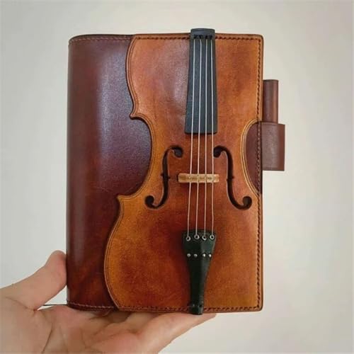 HNGKGJBL Vintage Violinen-Notizbuch aus Leder, PU-Leder-Tagebuch für Musiker und Studenten HNGKGJBL Vintage Violinen-Notizbuch aus Leder, PU-Leder-Tagebuch für Musiker und Studenten von HNGKGJBL