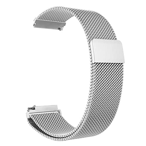 Edelstahl Uhrenarmband Mesh 16/18/20/22/24mm Gold/Silber/Schwarz Ersatz Metall Armband Edelstahlarmband mit Magnetverschluss Smartwatch Schnellverschluss Watch Uhren Ersatzband für Damen Herren von HNGM