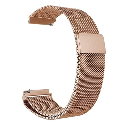 HNGM Edelstahl Uhrenarmband Mesh 16/18/20/22/24mm Gold/Silber/Schwarz Ersatz Metall Armband Edelstahlarmband mit Magnetverschluss Smartwatch Schnellverschluss Watch Uhren Ersatzband für Damen Herren von HNGM