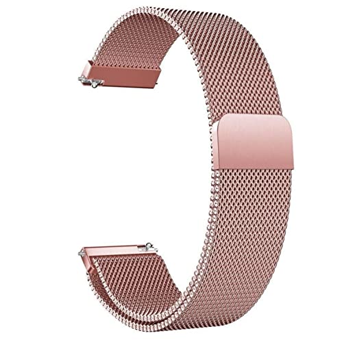 Edelstahl Uhrenarmband Mesh 16/18/20/22/24mm Gold/Silber/Schwarz Ersatz Metall Armband Edelstahlarmband mit Magnetverschluss Smartwatch Schnellverschluss Watch Uhren Ersatzband für Damen Herren von HNGM