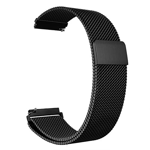 Edelstahl Uhrenarmband Mesh 16/18/20/22/24mm Gold/Silber/Schwarz Ersatz Metall Armband Edelstahlarmband mit Magnetverschluss Smartwatch Schnellverschluss Watch Uhren Ersatzband für Damen Herren von HNGM