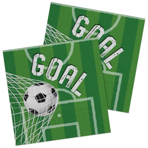 Servietten Fußballparty 33 x 33 cm Papierservietten Fußball Partyservietten Servietten Fußballparty 33 x 33 cm Papierservietten Fußball Partyservietten von HNH