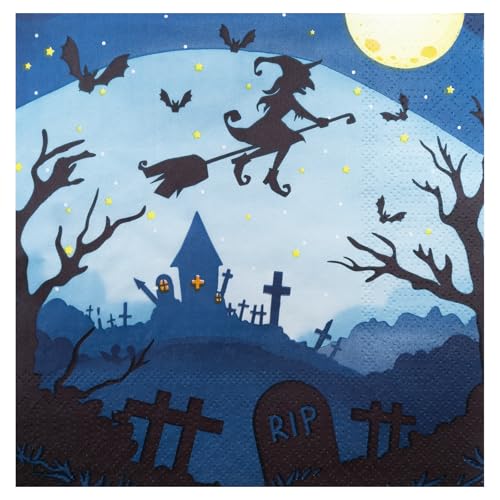 Servietten Halloween Hexe 50 Stück Papierservietten Party Serviette 33 x 33 cm Getränkeservietten Servietten Halloween Hexe 50 Stück Papierservietten Party Serviette 33 x 33 cm Getränkeservietten von HNH