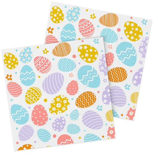 Servietten Ostern 100er-Set Kinder Osternparty 25 x 25cm Papierservietten Getränkeservietten Partyservietten Servietten Ostern 100er-Set Kinder Osternparty 25 x 25cm Papierservietten Getränkeservietten Partyservietten von HNH