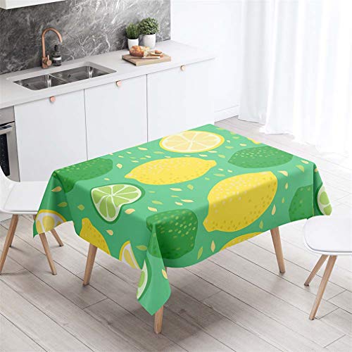 HNHDDZ Tischdecke Rechteck 3D Zitrone Gelb Grün Streifen Wasserdicht Abwaschbar Garten Balkon Außen Fleckabweisend Camping Küche Couchtisch Für Gartentisch Draussen Hochzeit Outdoor (A, 140x140 cm) HNHDDZ Tischdecke Rechteck 3D Zitrone Gelb Grün Streifen Wasserdicht Abwaschbar Garten Balkon Außen Fleckabweisend Camping Küche Couchtisch Für Gartentisch Draussen Hochzeit Outdoor (A, 140x140 cm) von HNHDDZ