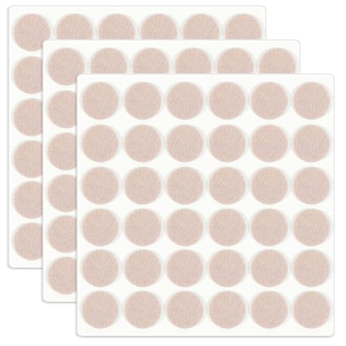 HNR 15mm Filzgleiter, 108 Stück Selbstklebende Filzpads, 3mm Dick, Bodenschutz für Möbelbeine, Stuhl- & Tischbeine (Beige) von HNR