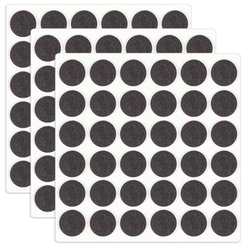 HNR 15mm Filzgleiter, 108 Stück Selbstklebende Filzpads, 3mm Dick, Bodenschutz für Möbelbeine, Stuhl- & Tischbeine (Braun) von HNR