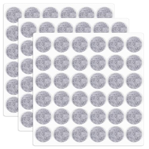 HNR 15mm Filzgleiter, 108 Stück Selbstklebende Filzpads, 3mm Dick, Bodenschutz für Möbelbeine, Stuhl- & Tischbeine (Grau) von HNR
