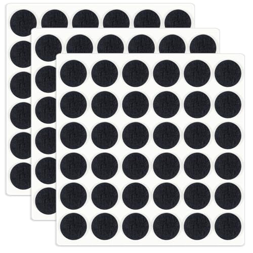 HNR 15mm Filzgleiter, 108 Stück Selbstklebende Filzpads, 3mm Dick, Bodenschutz für Möbelbeine, Stuhl- & Tischbeine (Schwarz) von HNR