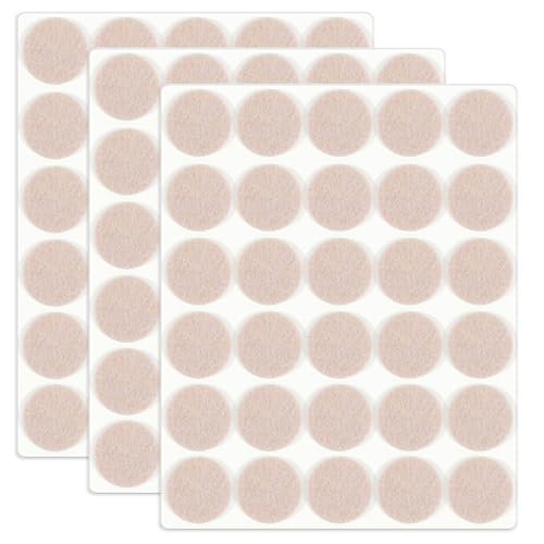 HNR 20mm Filzgleiter, 90 Stück Selbstklebende Filzpads, 3mm Dick, Bodenschutz für Möbelbeine, Stuhl- & Tischbeine (Beige) von HNR