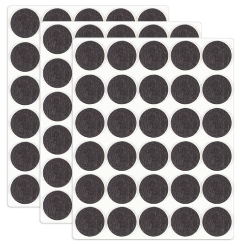 HNR 20mm Filzgleiter, 90 Stück Selbstklebende Filzpads, 3mm Dick, Bodenschutz für Möbelbeine, Stuhl- & Tischbeine (Braun) von HNR