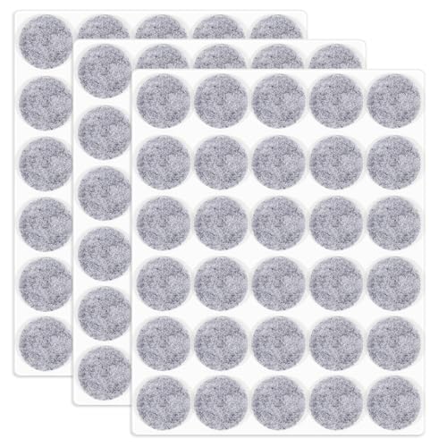 HNR 20mm Filzgleiter, 90 Stück Selbstklebende Filzpads, 3mm Dick, Bodenschutz für Möbelbeine, Stuhl- & Tischbeine (Grau) von HNR