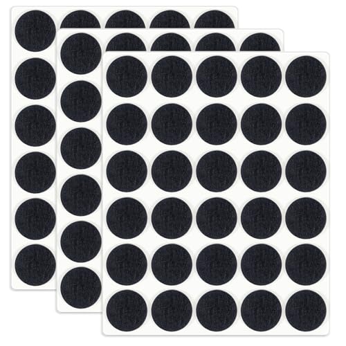 HNR 20mm Filzgleiter, 90 Stück Selbstklebende Filzpads, 3mm Dick, Bodenschutz für Möbelbeine, Stuhl- & Tischbeine (Schwarz) von HNR