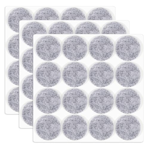 HNR 30mm Filzgleiter, 48 Stück Selbstklebende Filzpads, 3mm Dick, Bodenschutz für Möbelbeine, Stuhl- & Tischbeine (Grau) von HNR