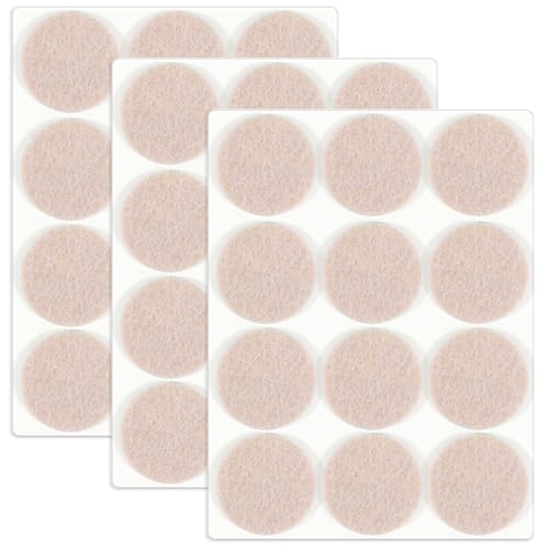 HNR 35mm Filzgleiter, 36 Stück Selbstklebende Filzpads, 3mm Dick, Bodenschutz für Möbelbeine, Stuhl- & Tischbeine (Beige) von HNR