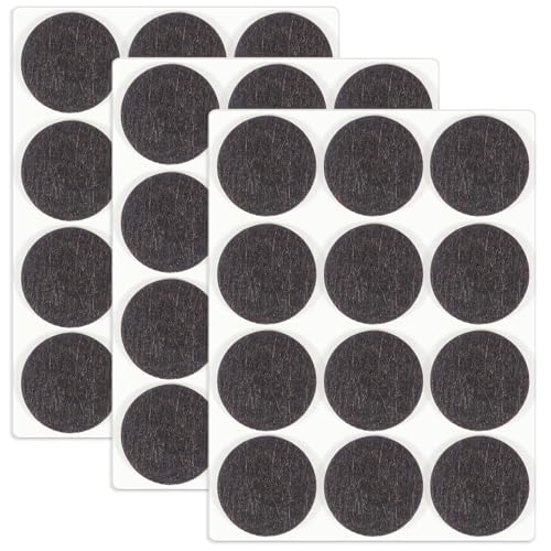 HNR 35mm Filzgleiter, 36 Stück Selbstklebende Filzpads, 3mm Dick, Bodenschutz für Möbelbeine, Stuhl- & Tischbeine (Braun) von HNR