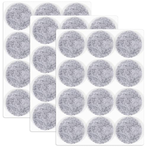 HNR 35mm Filzgleiter, 36 Stück Selbstklebende Filzpads, 3mm Dick, Bodenschutz für Möbelbeine, Stuhl- & Tischbeine (Grau) von HNR
