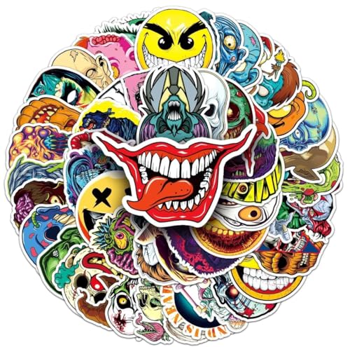 HNTR Joker Sticker, Superheldenaufkleber, Totenkopf Aufkleber, Gothic Sticker von HNTR
