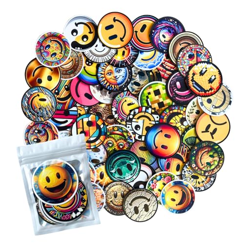 HNTR Smiley Aufkleber Set | 55 Lustige Gesichter Sticker für Scrapbook, Stickerbuch, Laptop, Kindle & mehr HNTR Smiley Aufkleber Set | 55 Lustige Gesichter Sticker für Scrapbook, Stickerbuch, Laptop, Kindle & mehr von HNTR
