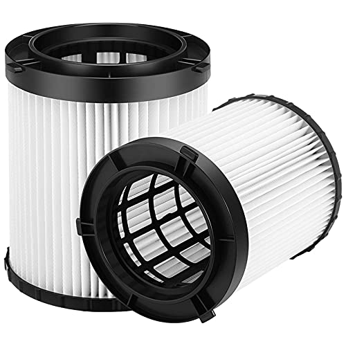 HNTYY 2 Pack DC500 (DC5001H) True HEPA Ersatzfilter Fit for Dewalt DC5001 Schnurloses/Corded 2-Gallel Nass/Trockenvakuum Staubsaugerteile (Color : White 1) von HNTYY