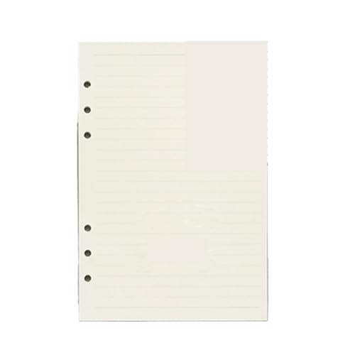 HNULGVI spiralbuch 45 Blätter/90 Seiten Ring-Notizbuch-Einlage, Nachfüllpackungen, 6 Löcher, Loseblattpapier, Zeitschriften, A5, A6, A7(Lined,A6 95x172mm) von HNULGVI