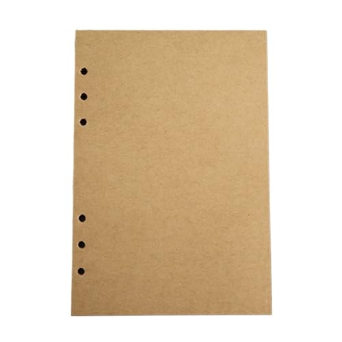 HNULGVI spiralbuch 45 Blätter/90 Seiten Ring-Notizbuch-Einlage, Nachfüllpackungen, 6 Löcher, Loseblattpapier, Zeitschriften, A5, A6, A7(Yellow craft,A6 95x172mm) von HNULGVI