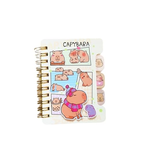 HNULGVI spiralbuch Schreibwaren Schulbedarf Bürozubehör Kratzpapier Notizblock Notizblock Tagebuch Journal 10,6 * 7,8 cm(Color 02) von HNULGVI