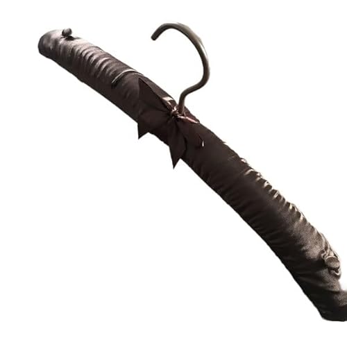 kleiderbügel für anzüge Schwamm Kleiderbügel mit Haken Seide Satin Stoff Kleidung hängende Pin Nähen Knöpfe Anti-Rutsch-Hochzeitskleid weiße(38cm Coffee) von HNULGVI
