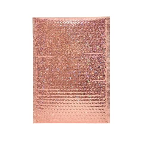 versandtaschen 100 Stück Bubble Mailer Wasserdichte aluminisierte Posttaschen gepolsterte Umschläge(Champagne,13 * 15cm) von HNULGVI