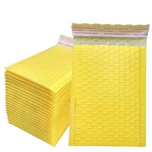 versandtaschen 100Pcs Verpackung Blase Umschlag Business Liefert Mailer Lieferung Paket(Yellow,15 * 18cm) von HNULGVI