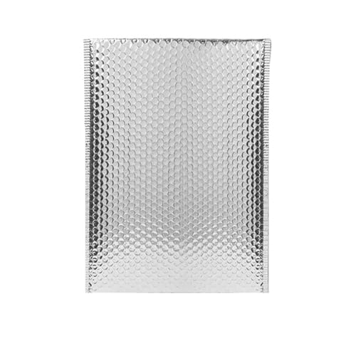 versandtaschen 50 Pcs Blase Mailer Laser Verpackung Lieferung Paket Umschlag Mailing(Silver,13 * 15cm) von HNULGVI