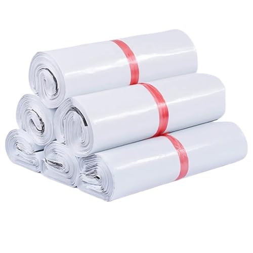 versandtaschen Grauweiße Mail Express Bags Ploy Opaque Umschlag Lagerung Kurier Mailing Seal Bag(17X21X4cm 50pcs) von HNULGVI