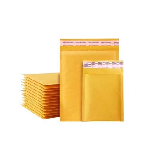 versandtaschen Luftpolstertaschen, gepolsterte Umschläge, Verpackungstaschen for Unternehmen(50pcs-yellow,11 * 13cm) von HNULGVI